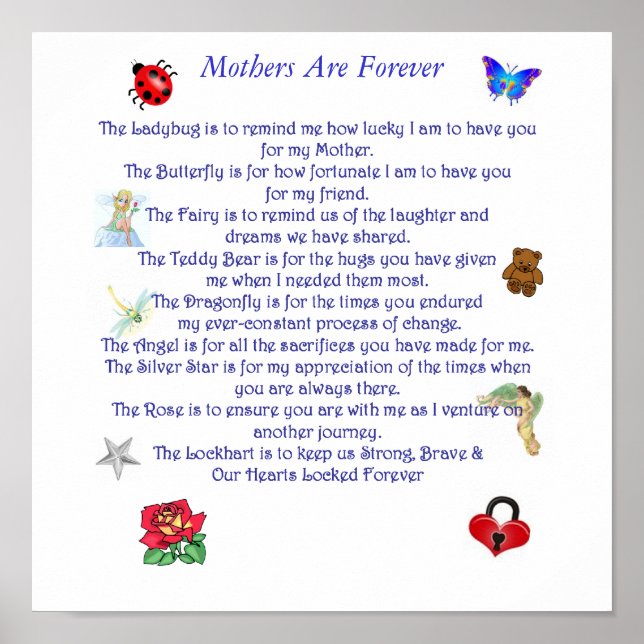 Mutter ist ewiges Gedicht Poster (Vorne)