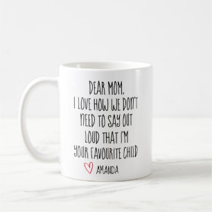 Mutter Kaffeetasse, Lieblingskind, Personalisierte Kaffeetasse