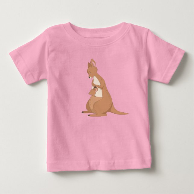 Mutter Kangaroo mit Baby T-shirt (Vorderseite)
