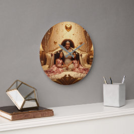 Mutter Karess G Große Wanduhr