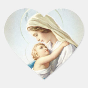 Mutter-Kind-Aufkleber Herz-Aufkleber