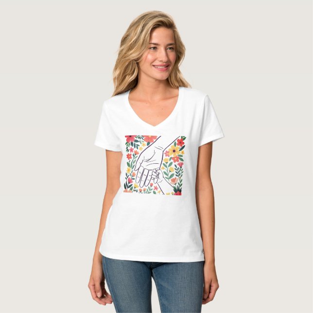 Mutter Kind Bindung Liebe Shirt (Vorderseite Vollansicht)
