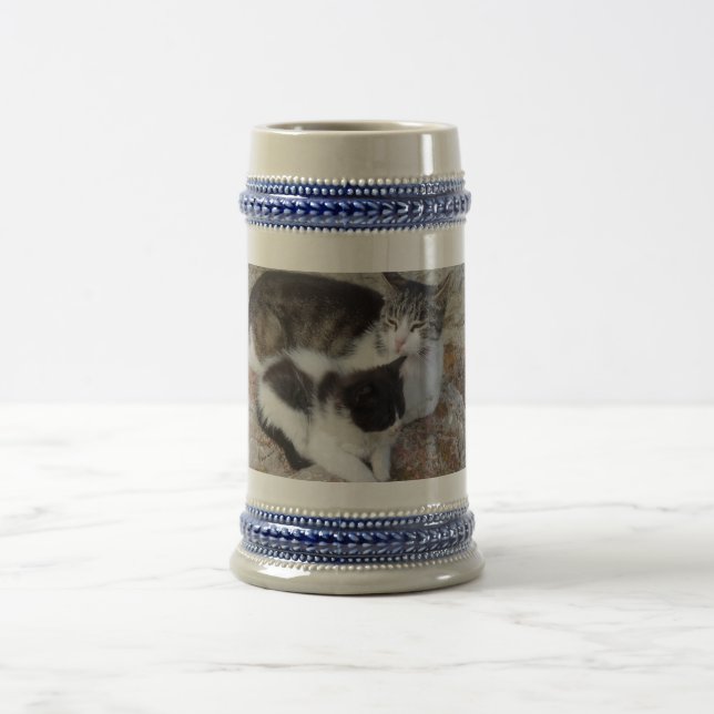 Mutter & Kind Gray/Blue 22 oz Stein Bierglas (Mittel)