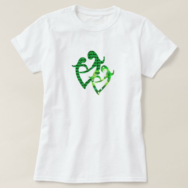 Mutter/Kind/Liebe Sie am St. Patrick's Day T-Shirt (Design vorne)