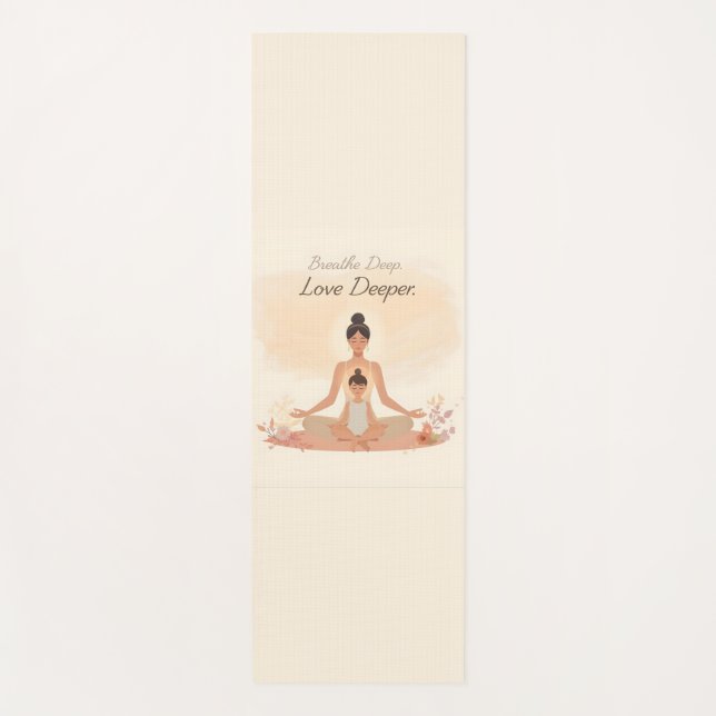 Mutter-Kind-Meditations-Serenity-Kunst Yogamatte (Vorderseite)