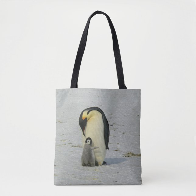 Mutter & Kind Pinguine Tote Bag Tasche (Vorderseite)