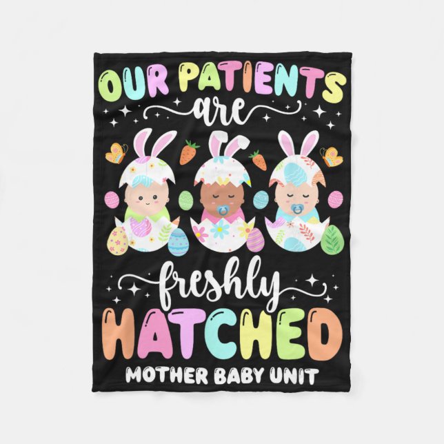 Mutter-Kind-Station Hase Mutter-Kind-Krankenschwes Fleecedecke (Vorderseite)