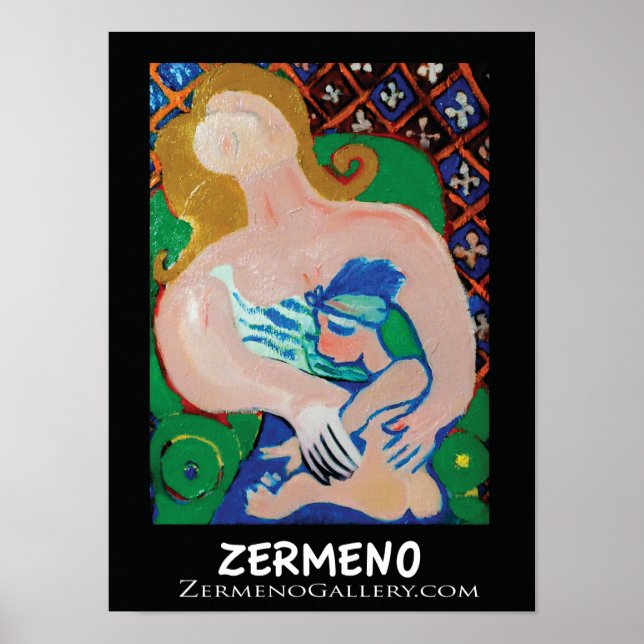 "Mutter & Kind" von Zermeno Poster (Vorne)