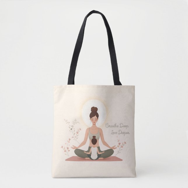 Mutter-Kind-Yoga-Meditationskunst Tasche (Vorderseite)