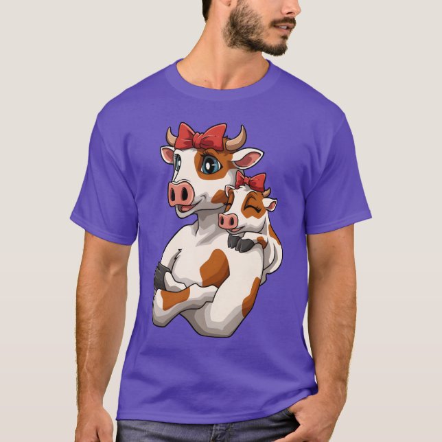 Mutter Kinderkühe Kalb Kleines Kalb für Mama und S T-Shirt (Vorderseite)