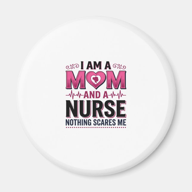 Mutter Krankenschwester Nichts schreckt mich Vinta Magnet (Vorne)