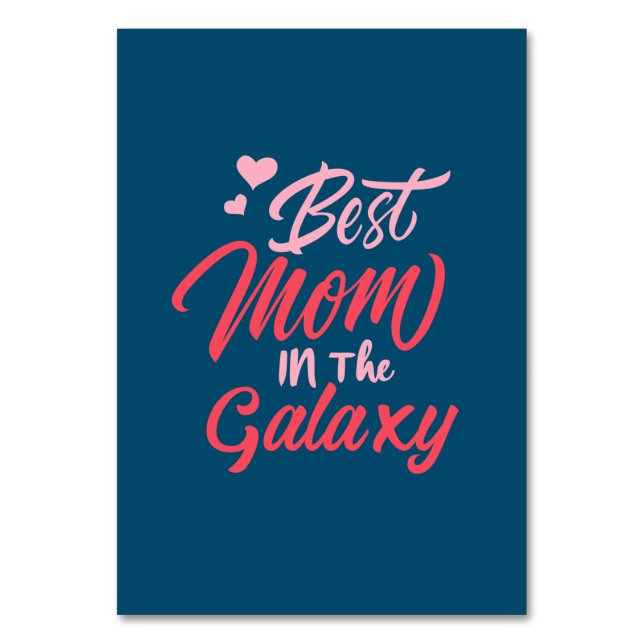 Mutter Kunst Beste Mama in der Galaxie Tischnummer (Vorderseite)