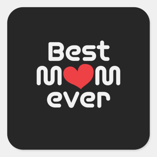 Mutter Kunst Beste Mama je Quadratischer Aufkleber (Vorderseite)