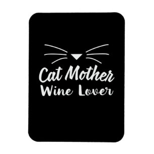 Mutter Kunst Katze Mutter Weinliebhaber Magnet
