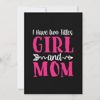 Mutter Kunst Mädchen und Mama Einladung