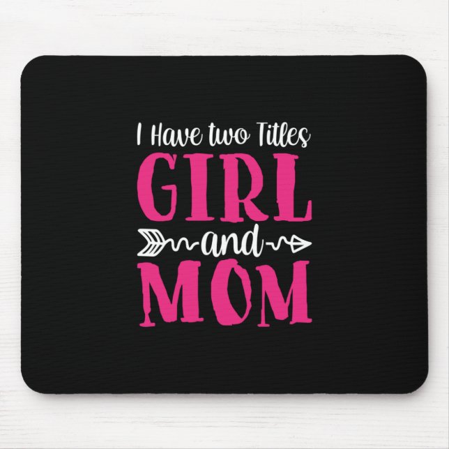 Mutter Kunst Mädchen und Mama Mousepad (Vorne)