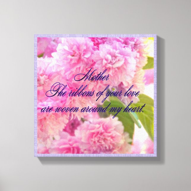 Mutter Liebe gesteppte Canvas Print Leinwanddruck (Vorderseite)