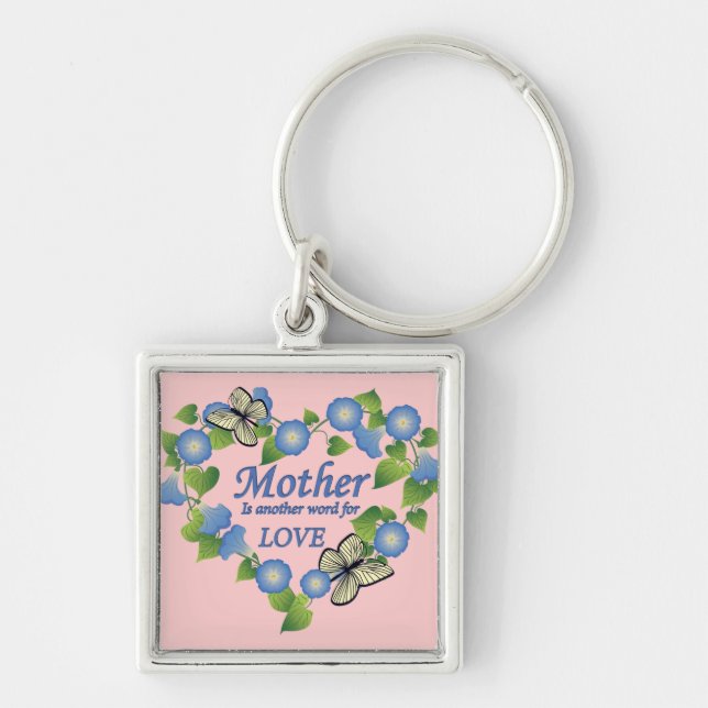 Mutter Liebe Herz Schlüsselanhänger (Vorne)