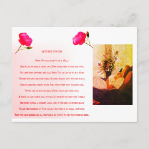 Mütter lieben Gebet Postkarte