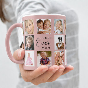 Mutter Mama Fotocollage staubrosa Pink Kaffeetasse