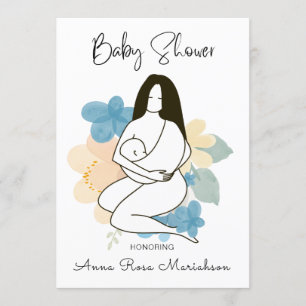 *~* Mutter Mama Holding Baby Floral Baby Dusche Einladung