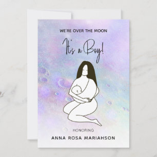 *~* Mutter Mama Holding Baby Moon Crater Shower Bo Einladung