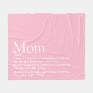 Mutter Mama Mutti Definition Spaß Cool Rosa Fleecedecke