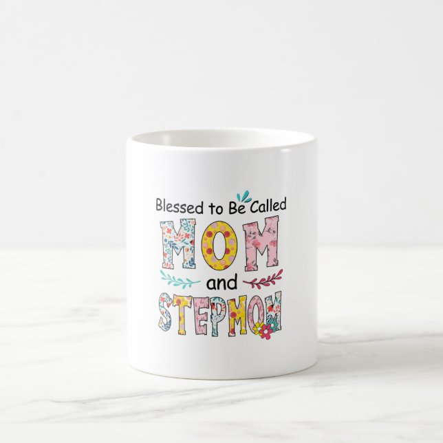 Mutter Mama und Stepama zum Geburtstag Kaffeetasse (Mittel)