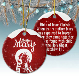 Mutter Maria Matthäus 1:18 Heiliger Geist Passage  Keramik Ornament
