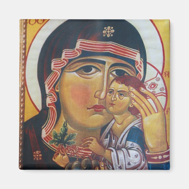 Mutter Maria und Jesu Kunst Magnet (Vorne)