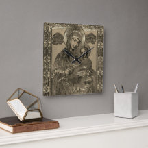 Mutter Maria und Jesus Christus Kind Silver Gold