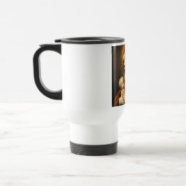 Mutter Mary and Baby Jesus White Travel Mug Reisebecher