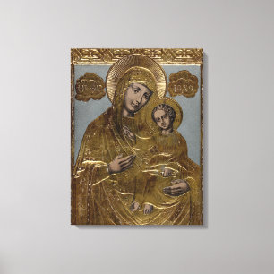 Mutter Mary Christ Child Gold Lithograph 1872 Leinwanddruck