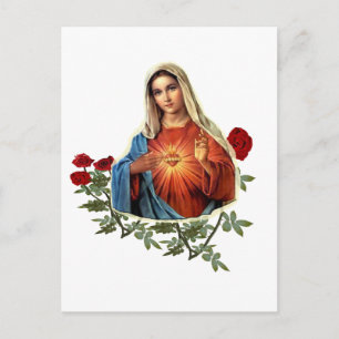 Mutter Mary gibt Geschenkartikel Postkarte