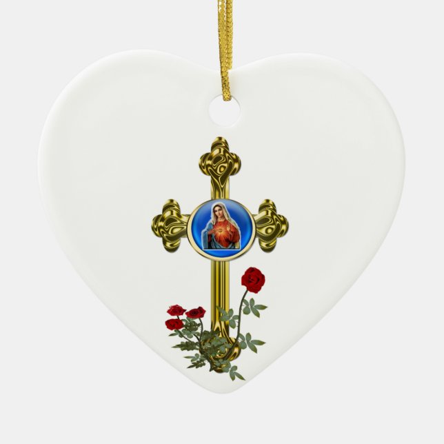 Mutter MAry Keramik Ornament (Vorne)