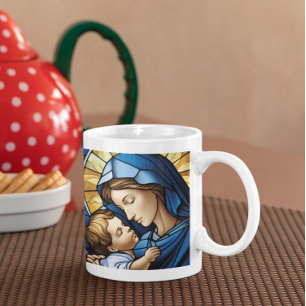 Mutter Mary mit Baby Jesus Version 15 Kaffeetasse