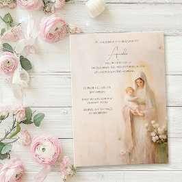 Mutter Mary mit Baby-Taufe Einladung