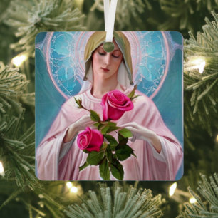 Mutter Mary Ornament Aus Metall