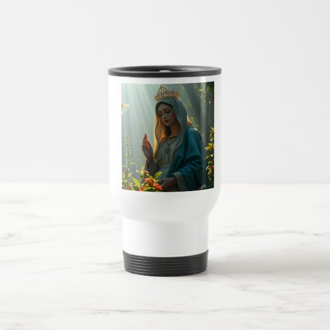 Mutter Mary Queen of Heaven Travel Mug Reisebecher (Mittel)