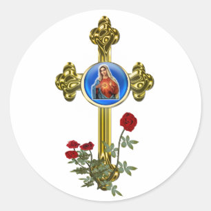 Mutter MAry Runder Aufkleber