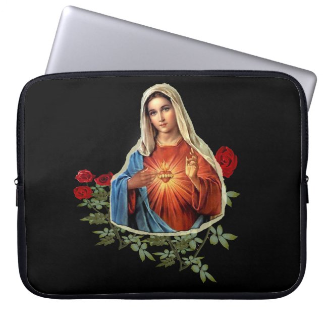 Mutter Mary T - Shirt Laptopschutzhülle (Vorderseite)