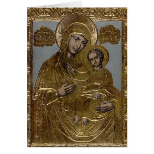 Mutter Mary und Christus-Kindergoldene