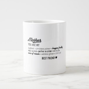 Mutter mein treuer bester Freund Jumbo-Tasse