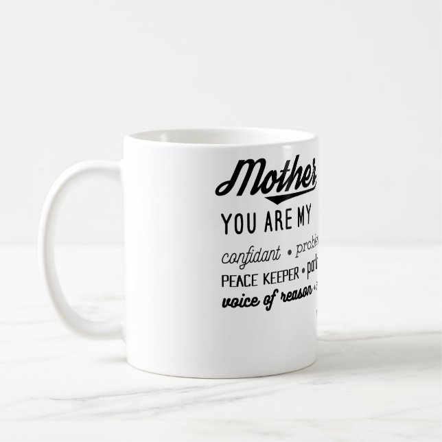 Mutter mein treuer bester Freund Kaffeetasse (Links)