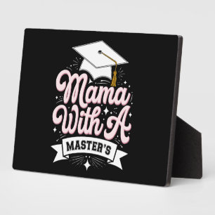 Mutter mit Master-Abschluss Absolventin Mama Fotoplatte