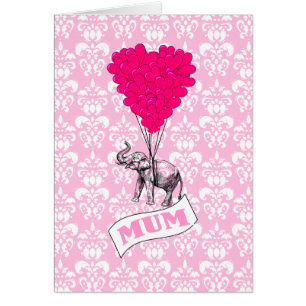 Mutter mit rosa Elefanten