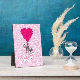 Mutter mit rosa Elefanten Fotoplatte