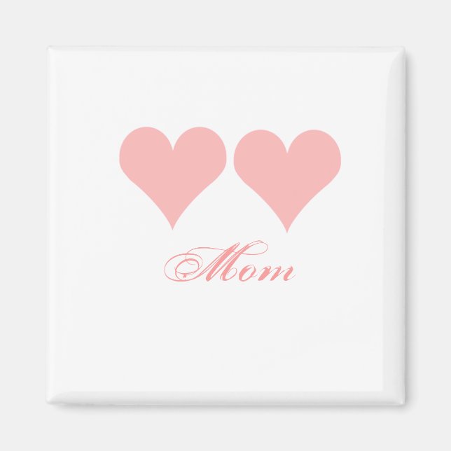 Mutter mit rosa Herzmagneten Magnet (Vorne)