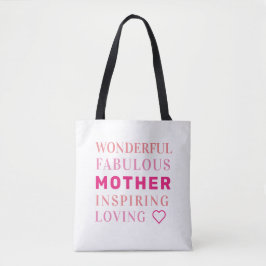 Mutter Moderne Typografie Herz Tasche