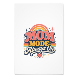 Mutter-Modus Immer An Retro Muttertag Geschenk Fotodruck